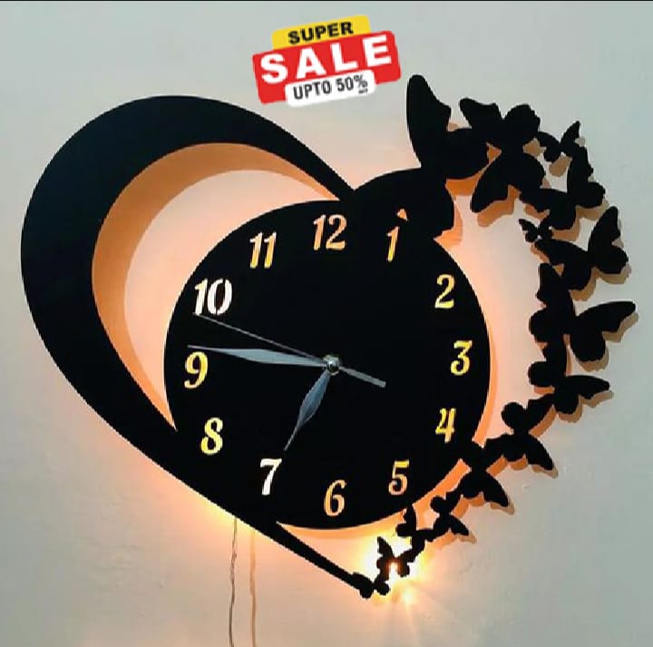 Heart wall clock